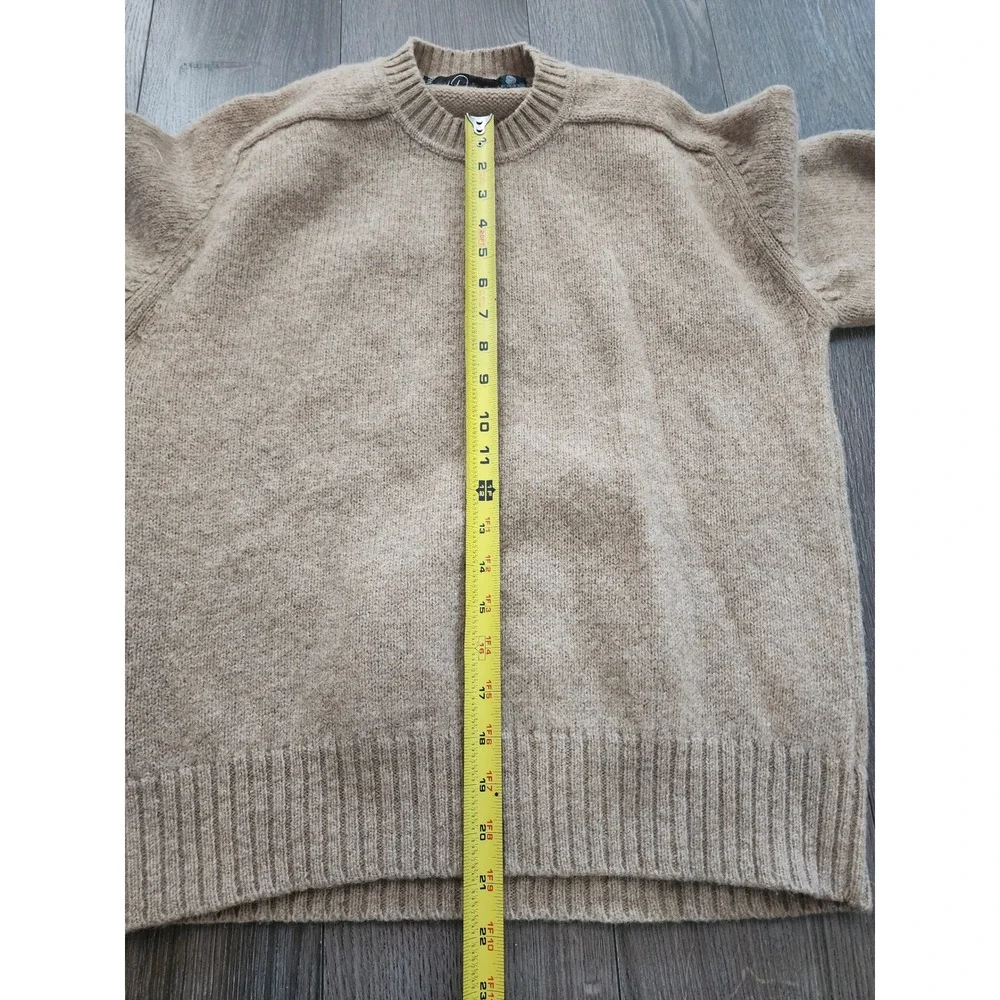 Vintage 80s The Denver Store for Men Wool Sweater Made in Italy Camel Tan Large